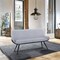 Armen Living Coronado Contemporary Bench in Brushed Gray Powder Coated Finish and Gray Fabric LCCDBEBG - alternate 3